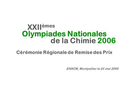 Cérémonie Régionale de Remise des Prix Olympiades Nationales