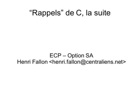 ECP – Option SA Henri Fallon