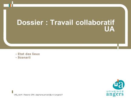 Dossier : Travail collaboratif UA