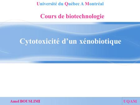 Cours de biotechnologie