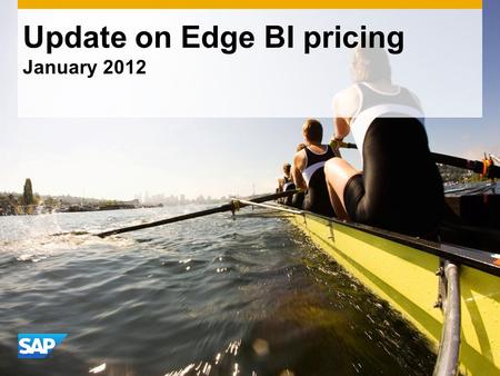 Update on Edge BI pricing January ©2011 SAP AG. All rights reserved.2 Confidential What you told us about the new Edge BI pricing Full Web Intelligence.