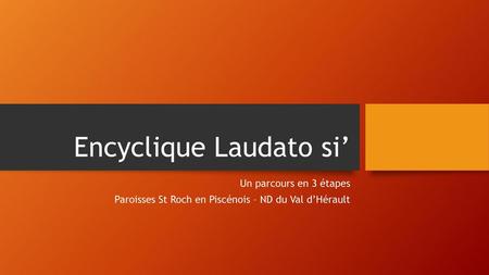 Encyclique Laudato si’