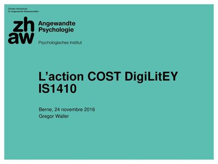 L’action COST DigiLitEY IS1410