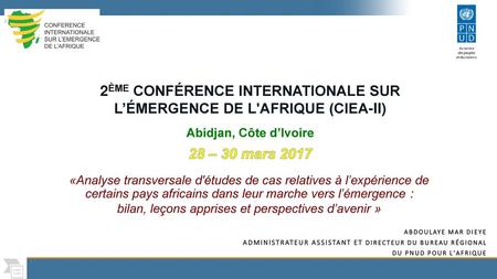 2ème conférence Internationale SUR L’Émergence DE L'Afrique (CIEA-II)