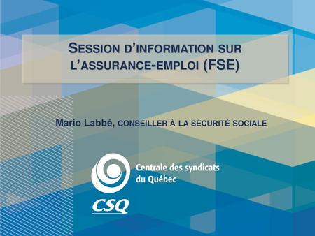 Session d’information sur l’assurance-emploi (FSE)