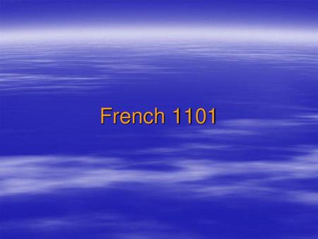 French 1101.