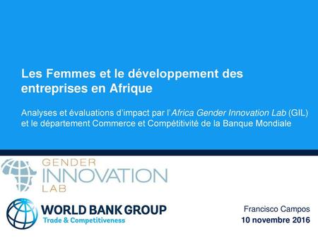 Les Femmes et le développement des entreprises en Afrique