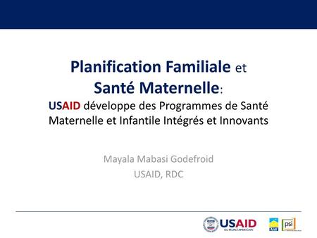 Mayala Mabasi Godefroid USAID, RDC