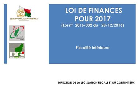 DIRECTION DE LA LEGISLATION FISCALE ET DU CONTENTIEUX