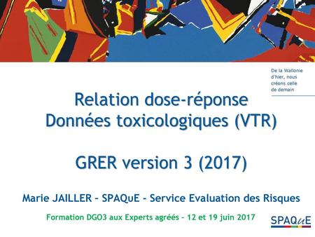Formation DGO3 aux Experts agréés – 12 et 19 juin 2017