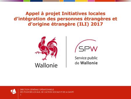 Appel à projet Initiatives locales d’intégration des personnes étrangères et d’origine étrangère (ILI) 2017.