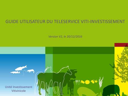 GUIDE UTILISATEUR DU TELESERVICE VITI-INVESTISSEMENT