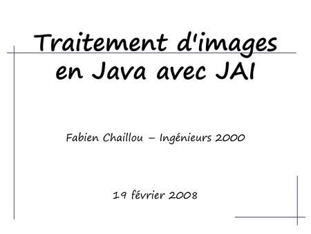Traitement d'images en Java avec JAI