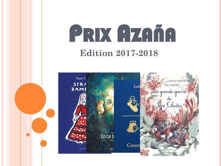 Prix Azaña Edition 2017-2018.