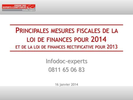 Infodoc-experts janvier 2014