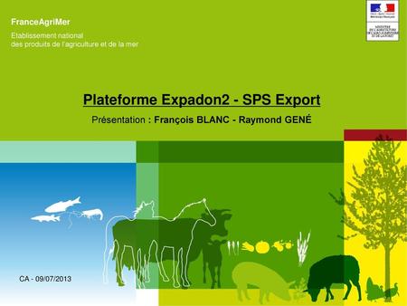 Plateforme Expadon2 - SPS Export