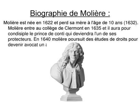 Biographie de Molière :