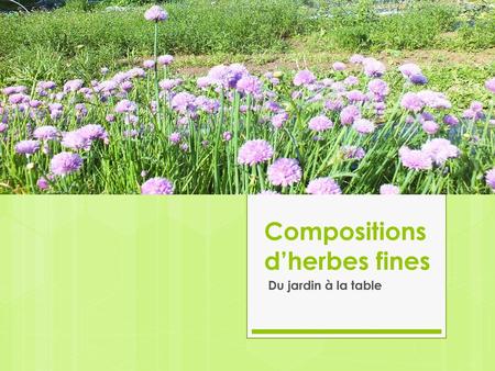 Compositions d’herbes fines