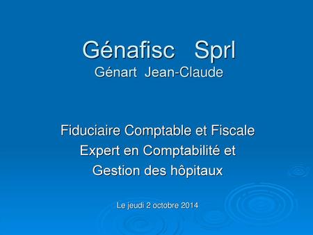 Génafisc Sprl Génart Jean-Claude