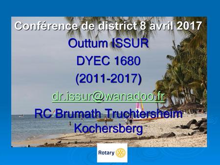 Conférence de district 8 avril 2017