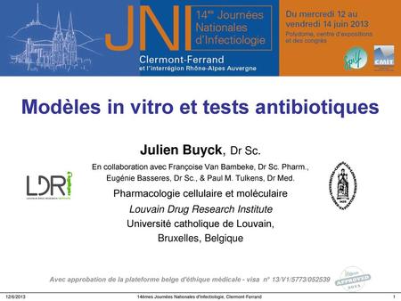 Modèles in vitro et tests antibiotiques