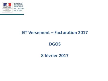 GT Versement – Facturation 2017