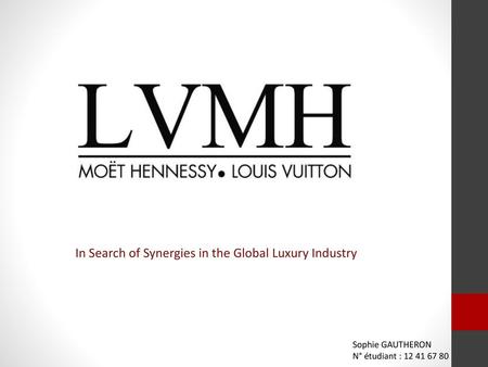 In Search of Synergies in the Global Luxury Industry