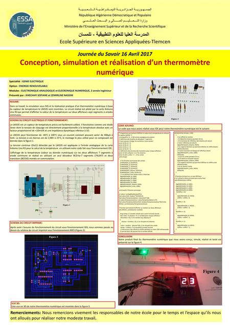 Conception, simulation et réalisation d’un thermomètre numérique
