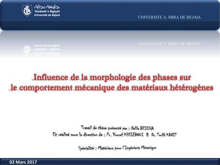 Influence de la morphologie des phases sur