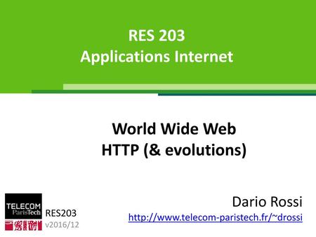 RES 203 Applications Internet