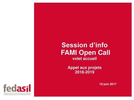 Session d’info FAMI Open Call