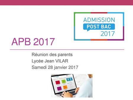 Réunion des parents Lycée Jean VILAR Samedi 28 janvier 2017