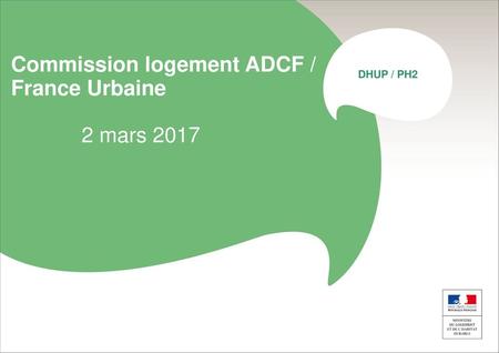 Commission logement ADCF / France Urbaine