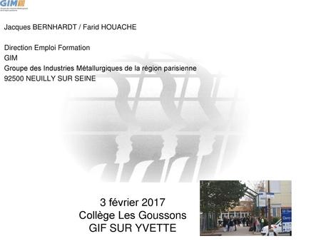 3 février 2017 Collège Les Goussons GIF SUR YVETTE
