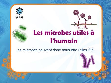 Les microbes utiles à l’humain