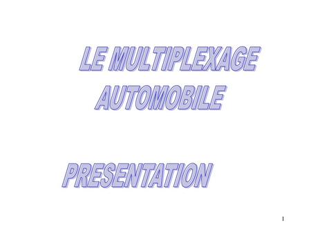 LE MULTIPLEXAGE AUTOMOBILE PRESENTATION.