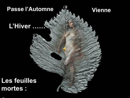 Passe l’Automne Vienne L’Hiver …… Les feuilles mortes : Serge Gainsbourg.