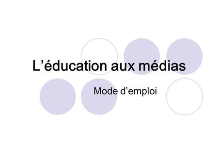 L’éducation aux médias Mode d’emploi. Au sommaire… Présentation du Clemi et définition de l’EAM Premiers pas dans l’éducation aux médias : la brochure.