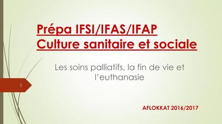 Prépa IFSI/IFAS/IFAP Culture sanitaire et sociale