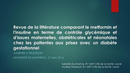 Journée d’érudition Université de montréal, 27 mai 2016