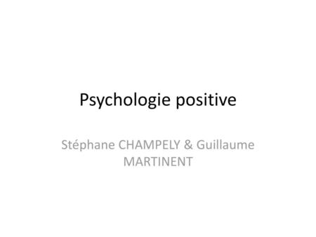 Stéphane CHAMPELY & Guillaume MARTINENT
