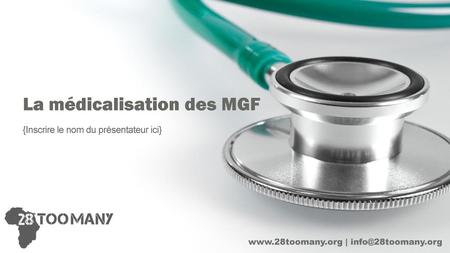 La médicalisation des MGF