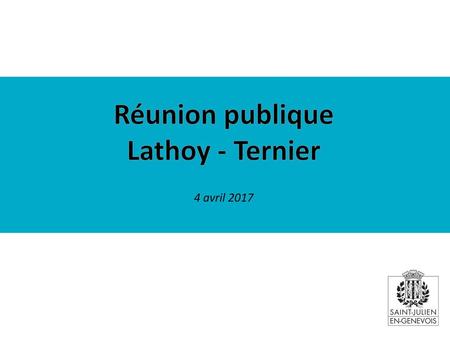 Réunion publique Lathoy - Ternier