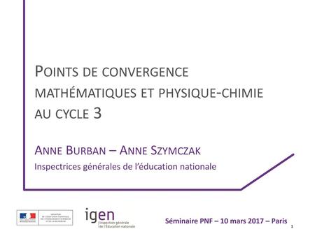 mathématiques et physique-chimie au cycle 3