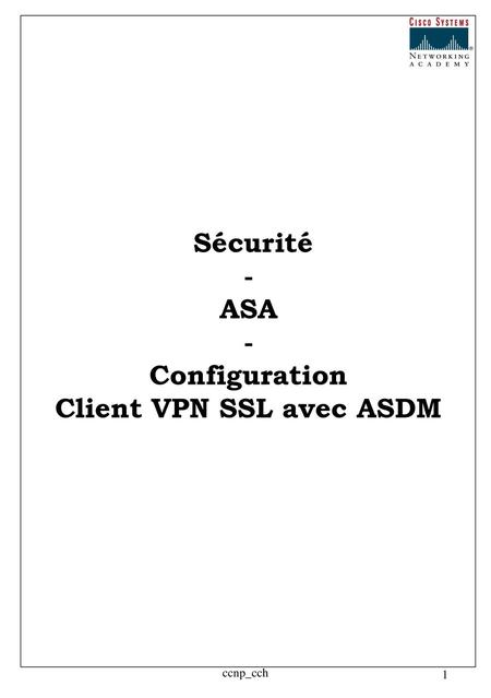 Client VPN SSL avec ASDM