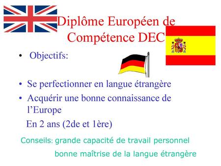 Diplôme Européen de Compétence DEC