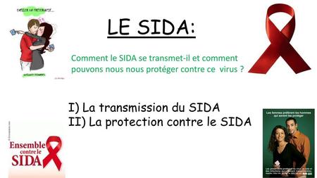 LE SIDA: I) La transmission du SIDA II) La protection contre le SIDA