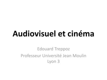 Edouard Treppoz Professeur Université Jean Moulin Lyon 3