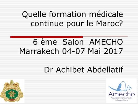 Quelle formation médicale continue pour le Maroc