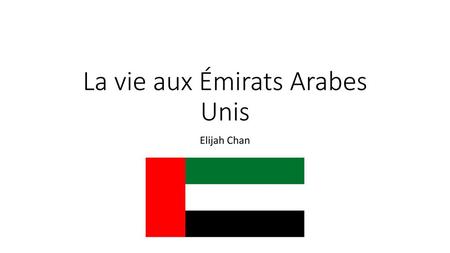 La vie aux Émirats Arabes Unis